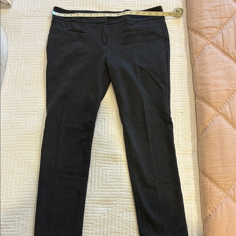 Ann Taylor Grey Straight-Leg Dress Pants